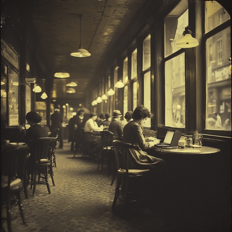 Vintage Cafe Scene