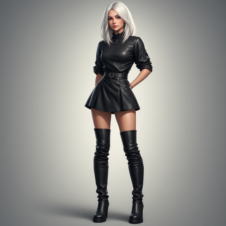 Leather Chic Portrayal