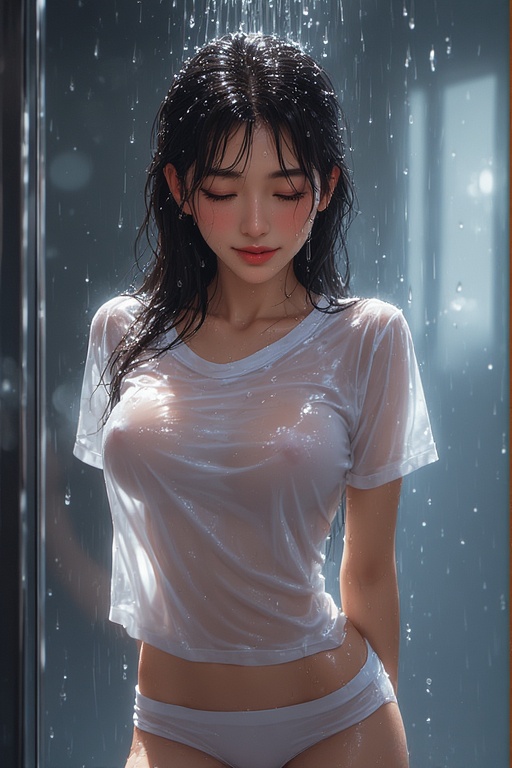 Wet seduction pose
