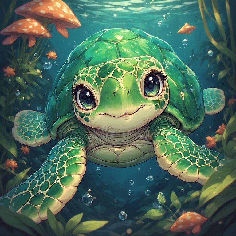 Adorable Sea Turtle Friend