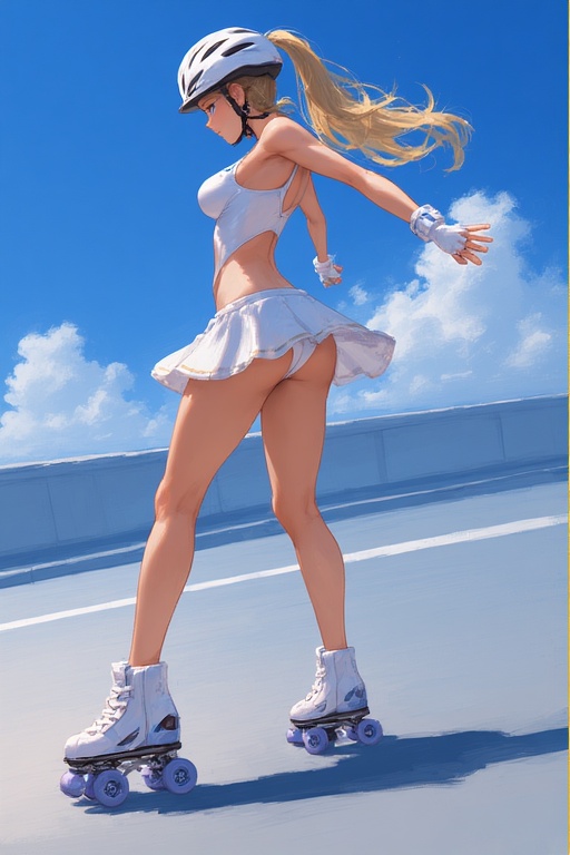 Korrina in Skater Gear
