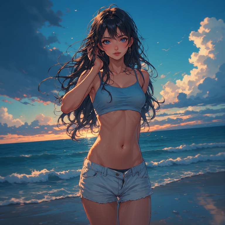 Anime Beach Girl