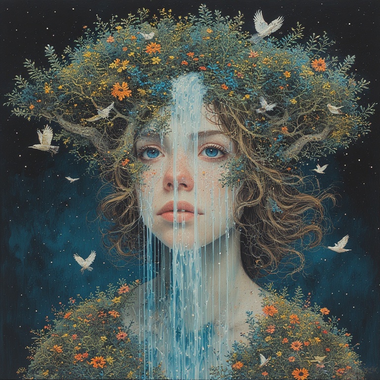 Waterfall Hair Surrealism