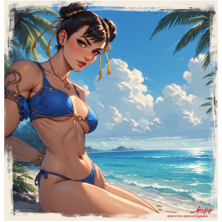 Beachside Relaxation with Chun Li