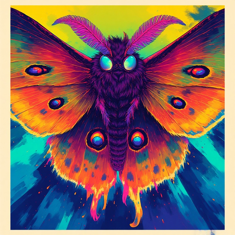 Neon Mothman Glow
