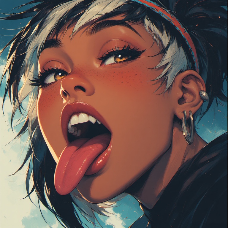 Tongue Out Tomboy Tough