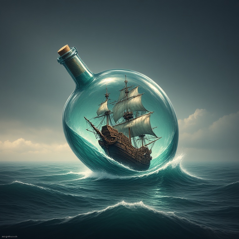 Golden Hind in Bottle