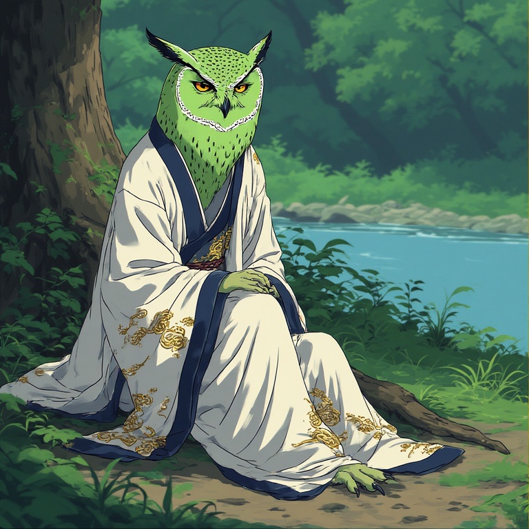 Green Robed Owl Sage