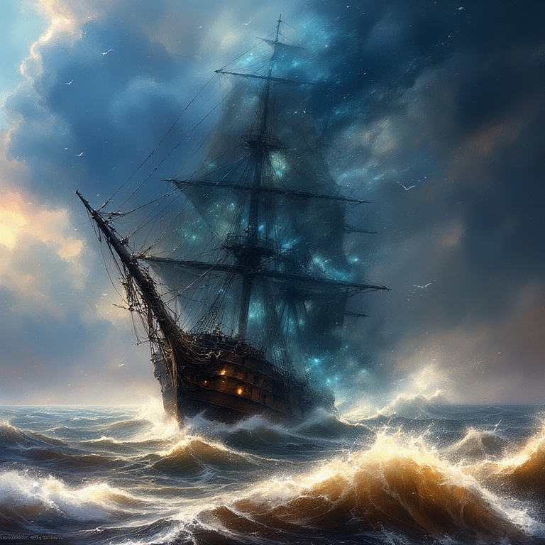 Ghostly Dutch Freighter