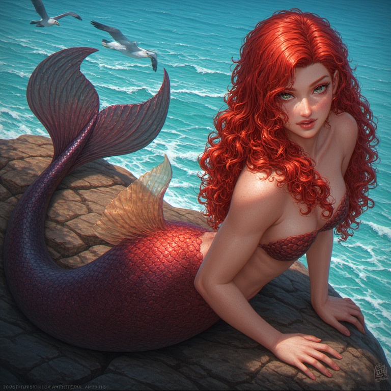 Sunning Mermaid Delight
