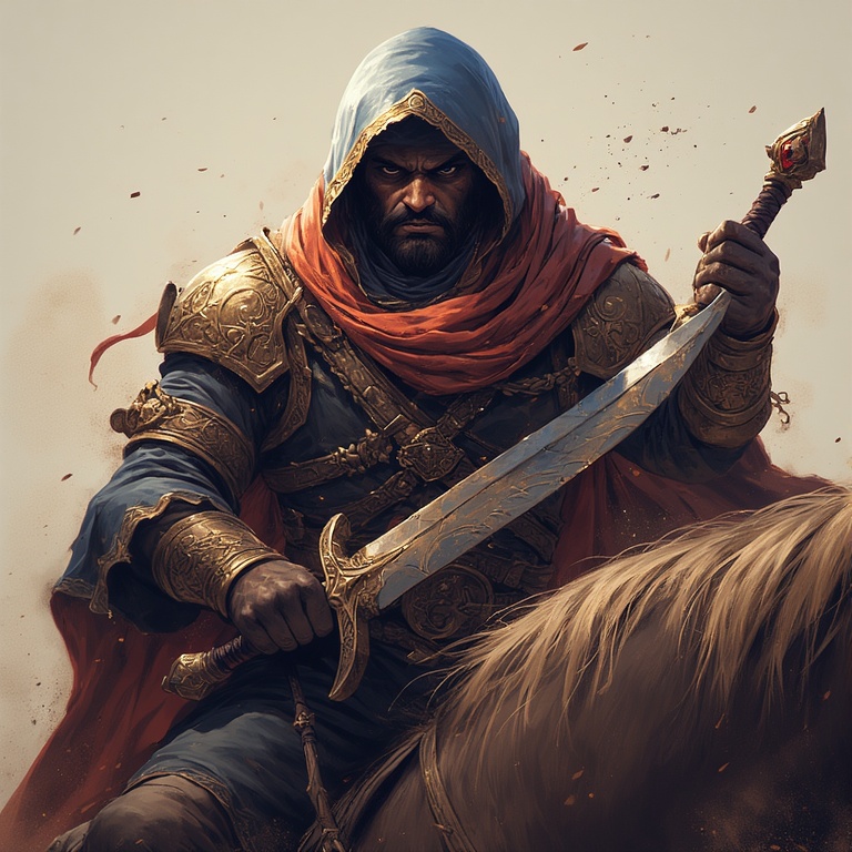 Arabian Outlaw on Horseback