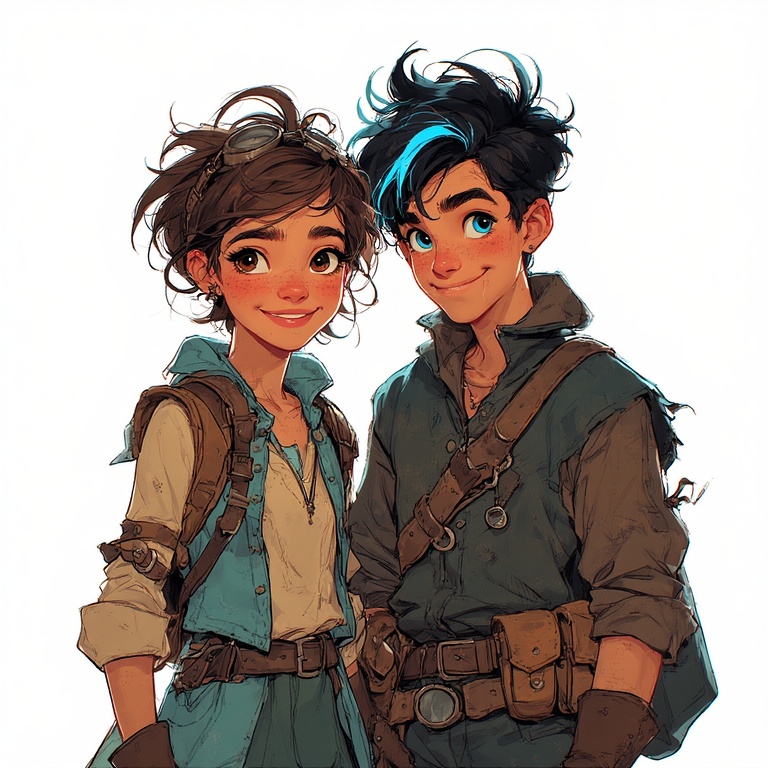 Whimsical Youthful Duo