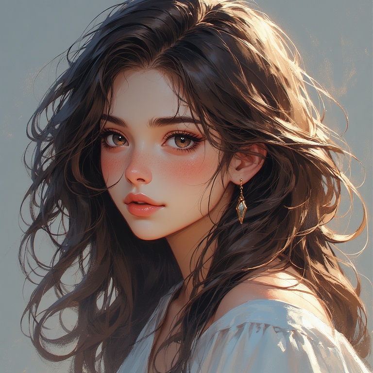 Brown Beauty Anime Style