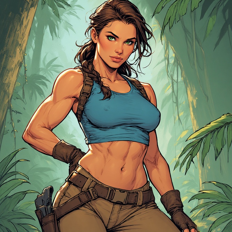 Toned Jungle Adventurer