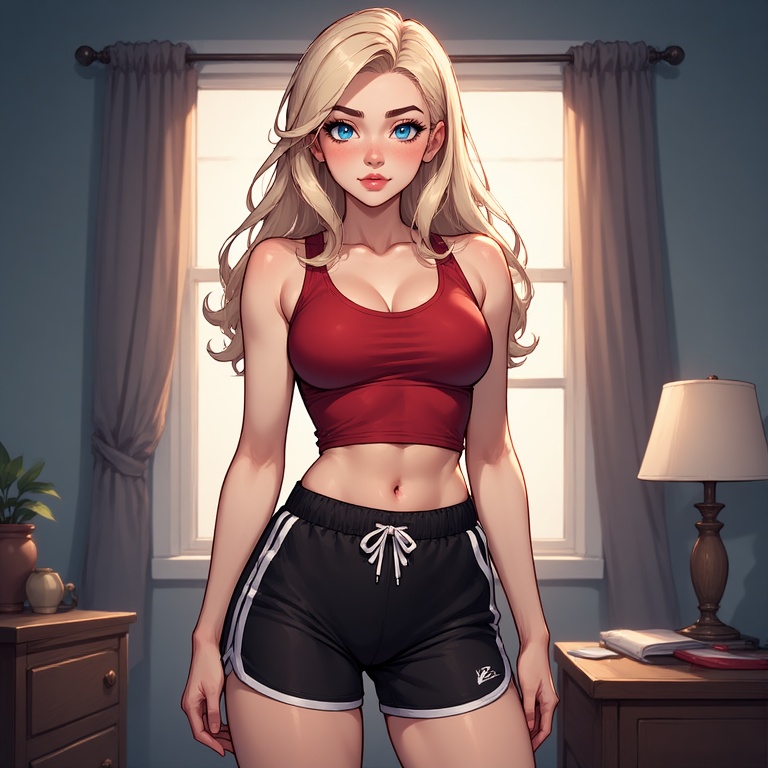 Blond Bedroom Athlete