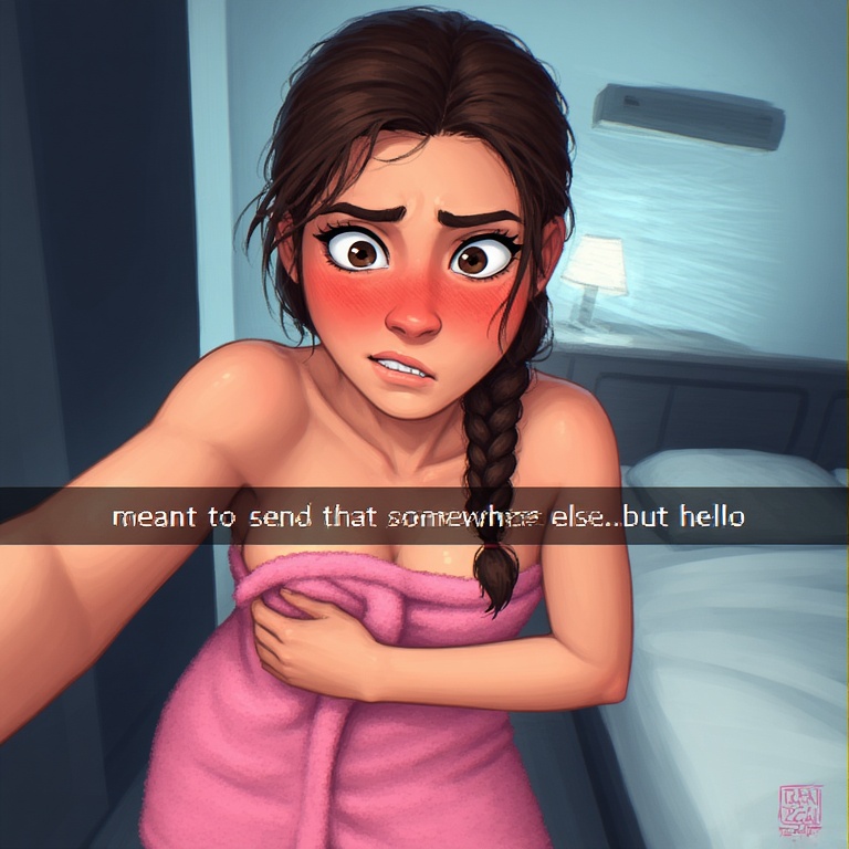Blushing Oops Moment Captured