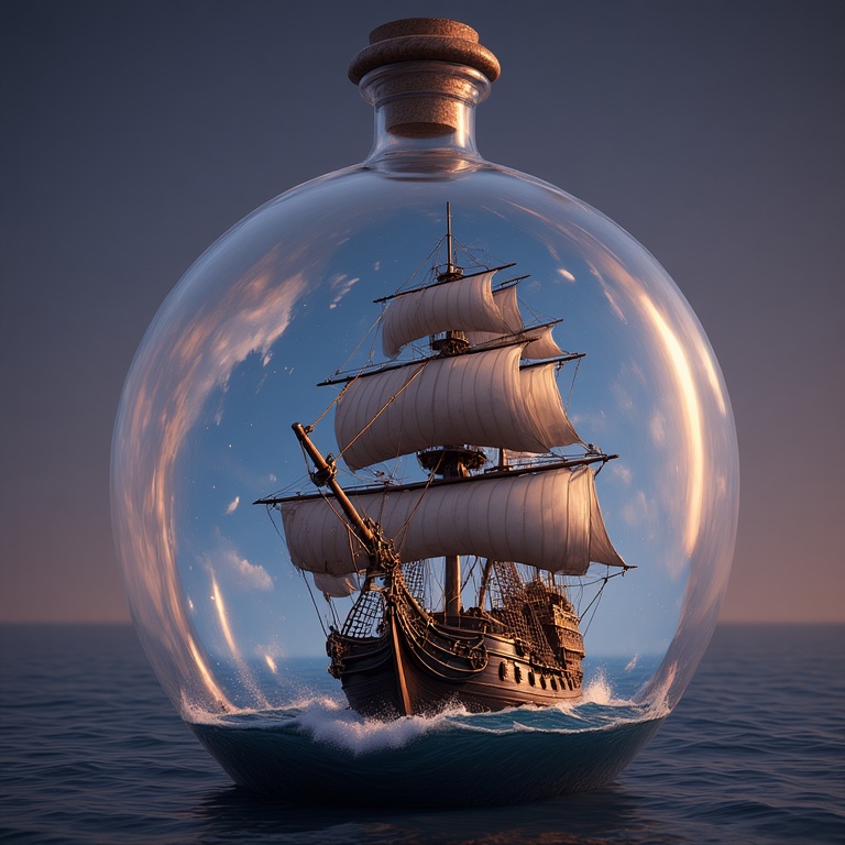 Golden Hind at Sea