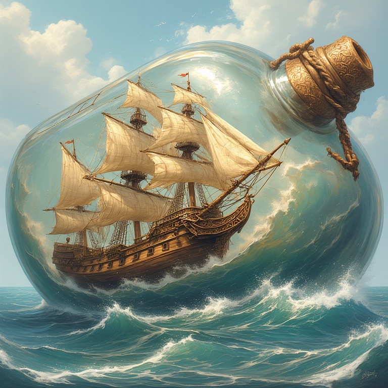Golden Hind at Sea