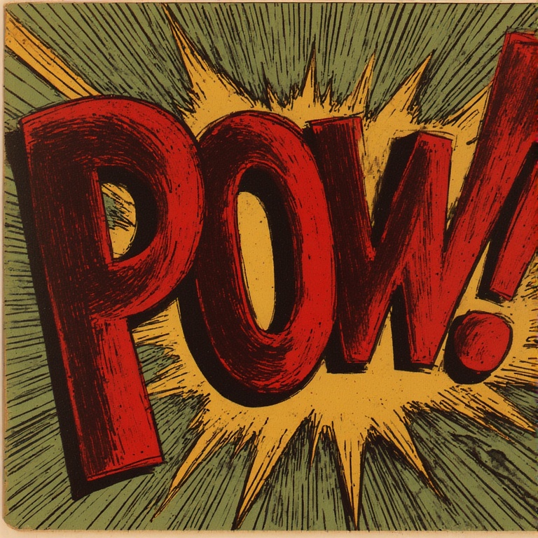 Vintage Comic Art Closeup