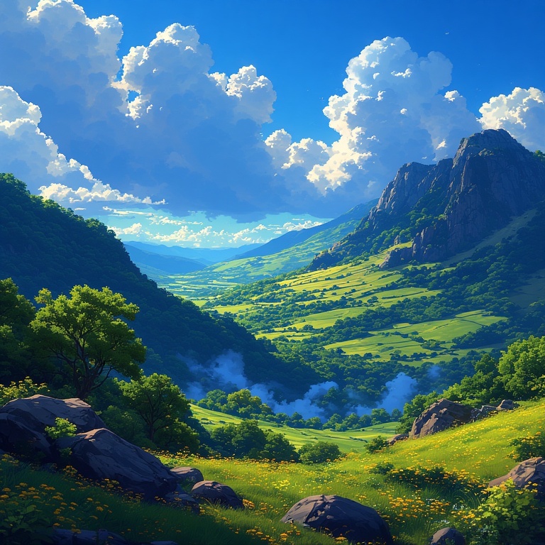 Vibrant Waterfall Fantasy