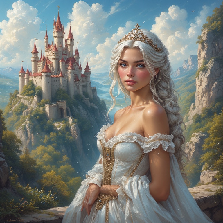 Silver Beauty in Castle