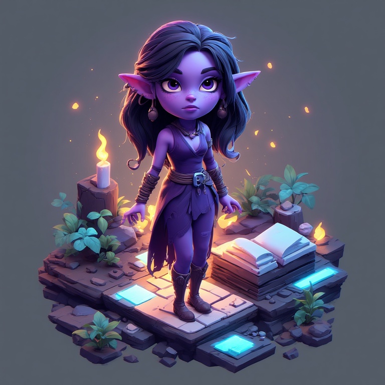 Purple Pointed Maiden
