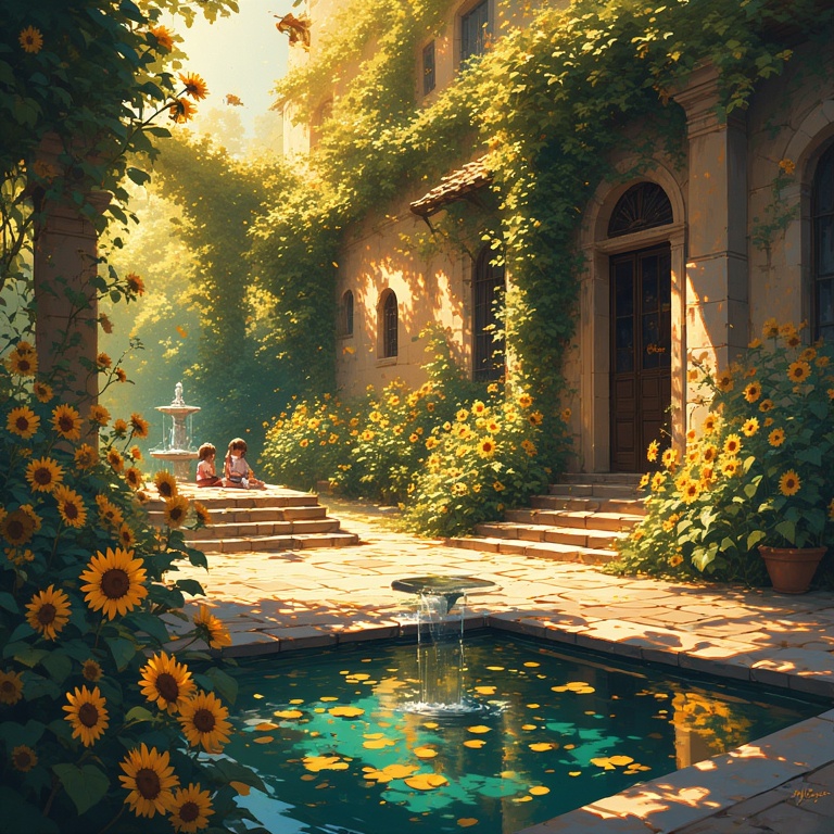 Sunflower Serenity at Villa
