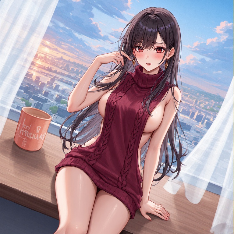 Anime Maroon Beauty