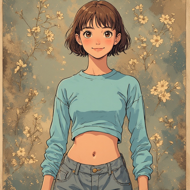 Ghibli-Inspired Girl's Whimsy