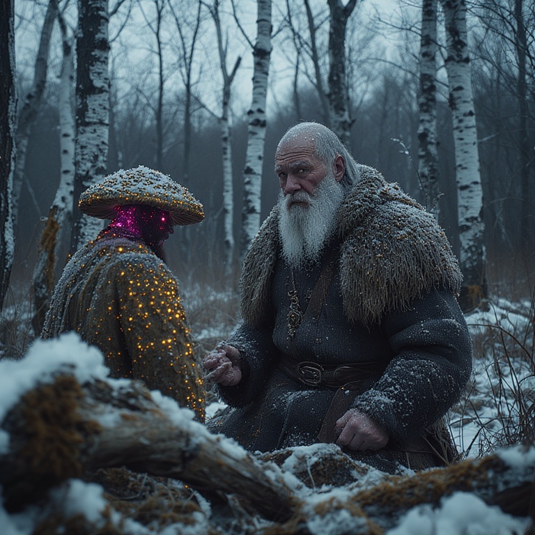 Twilight Confrontation in the Snow