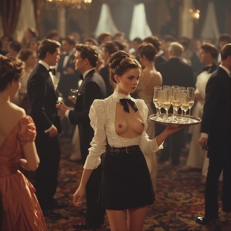 Elegant Partygoer Exposed