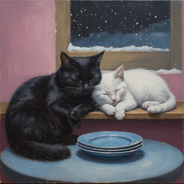 Snowy Slumber Scene
