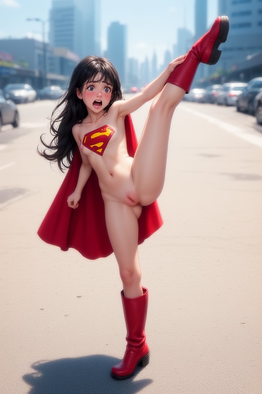 Fearful Supergirl Pose