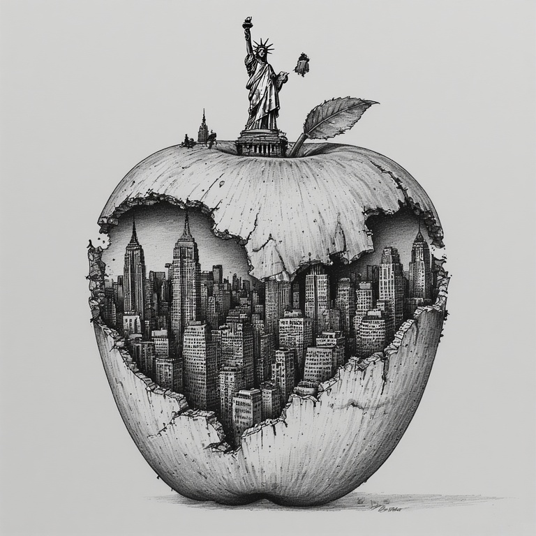 Apple Core Cityscape