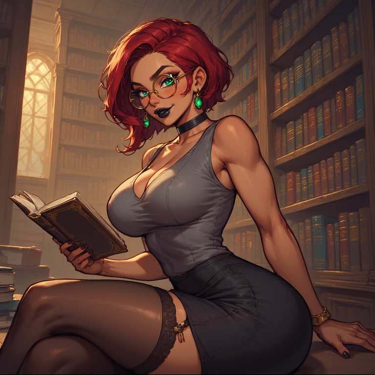 Emerald Librarian Beauty