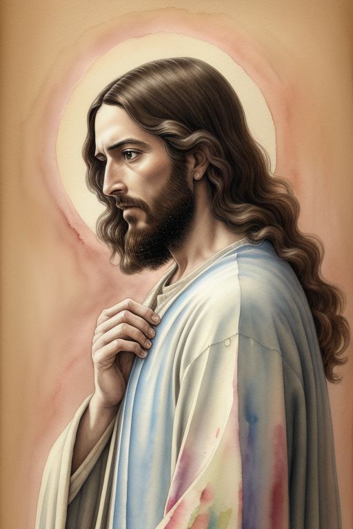 Watercolor Jesus Portrait