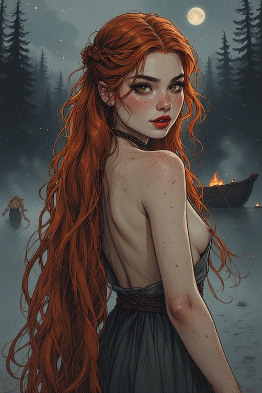Copper-haired Ethereal Beauty