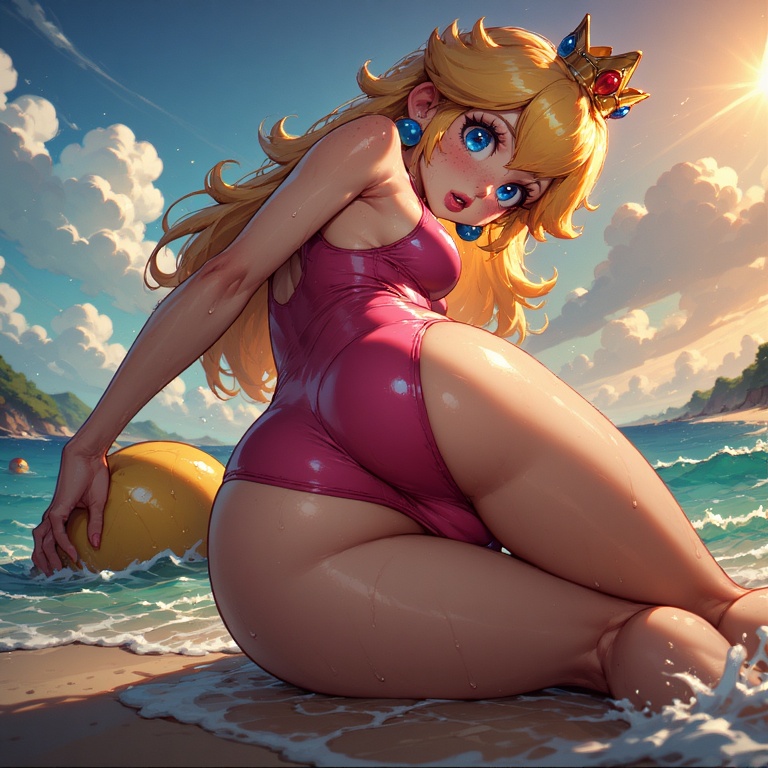 Peachy Keen Beach Babe