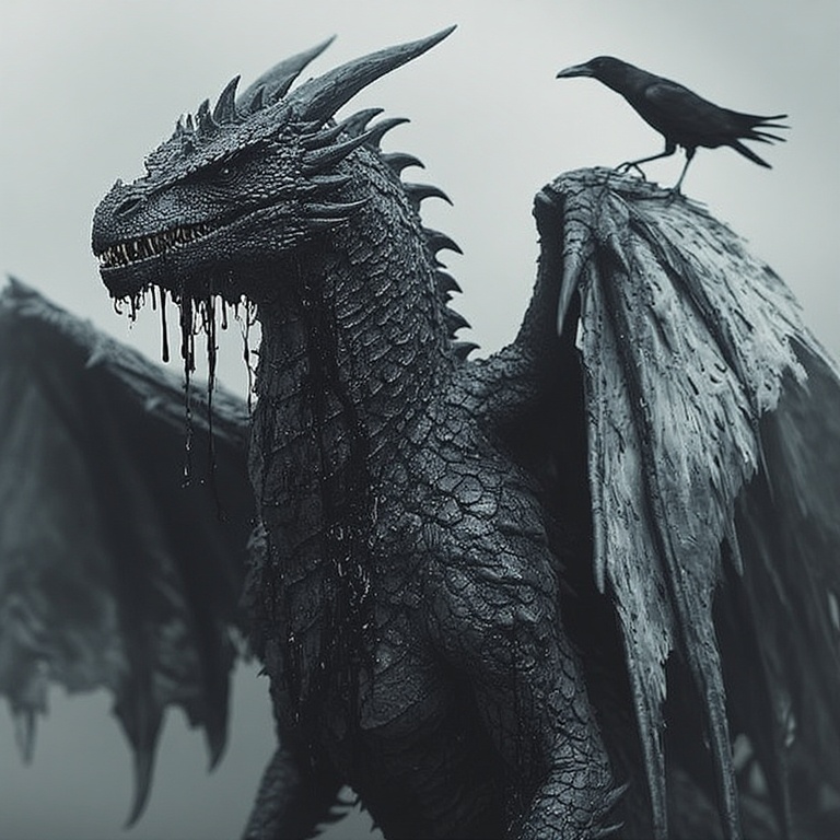 Crow Winged Horror Dragon