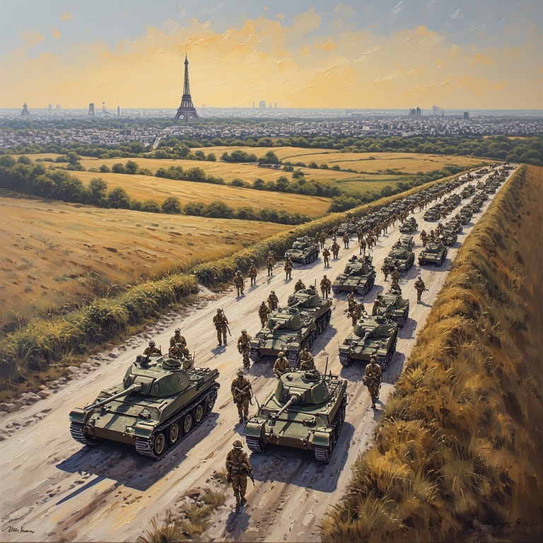 March to Paris Sunset