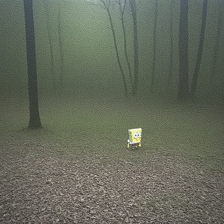 Spongebob Lost in Woods