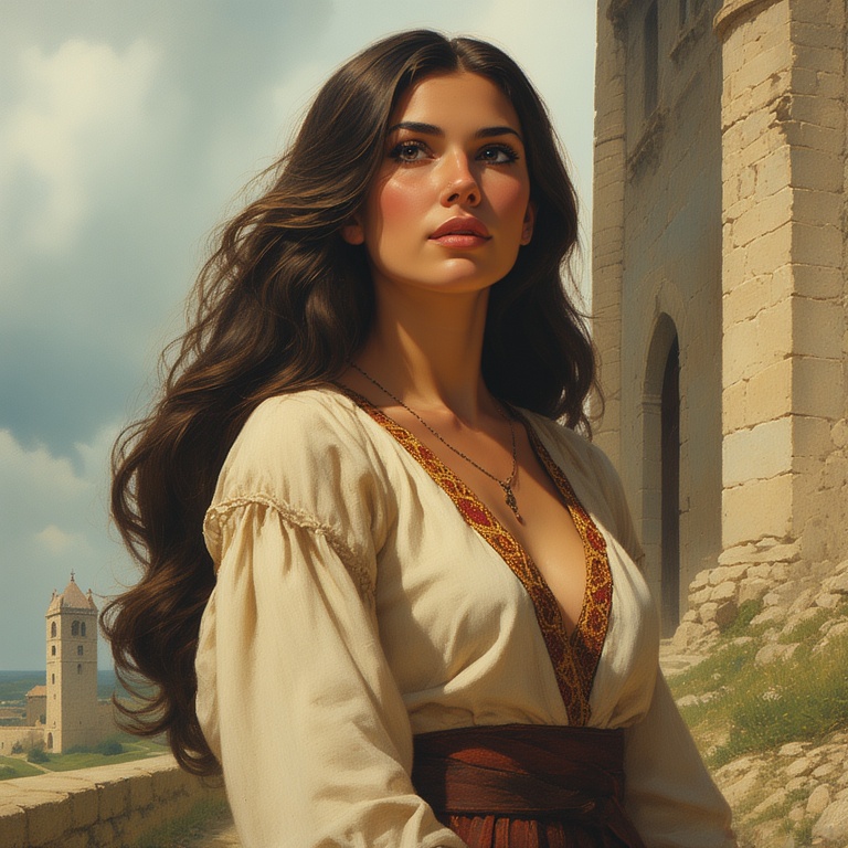 Medieval Maiden's Gaze