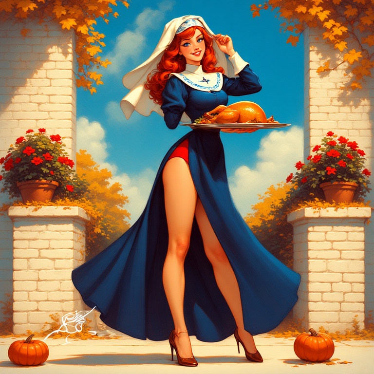 Pinup Nun's Delight