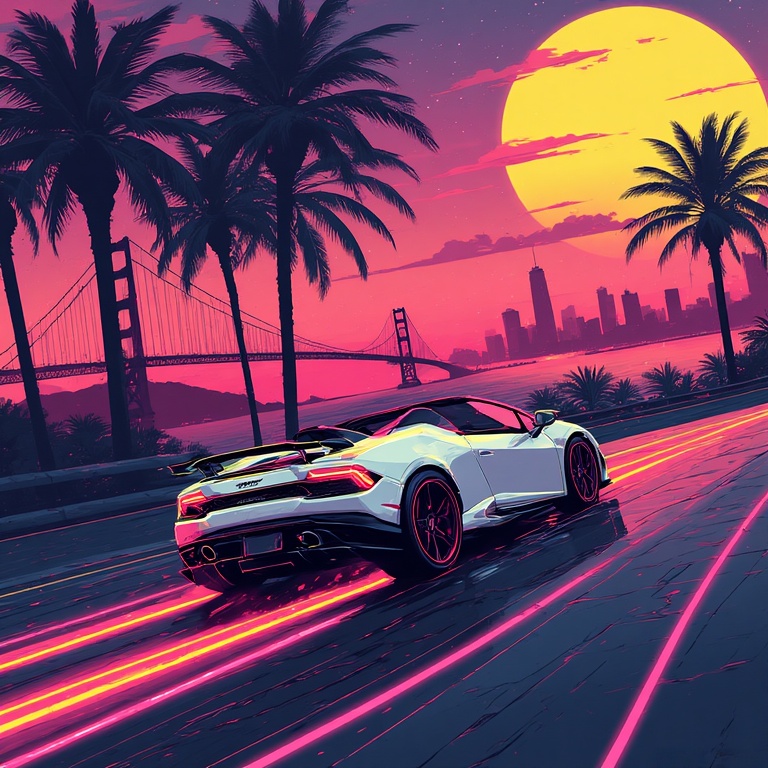 Neon Speed Demon Sunset
