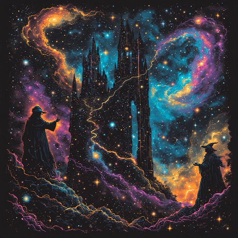 Cosmic Nightscapes Noir