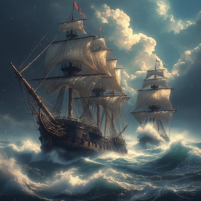 Stormy High Seas Encounter