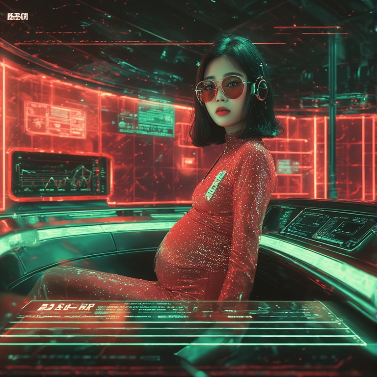 Retro Futurist Pregnancy Chic
