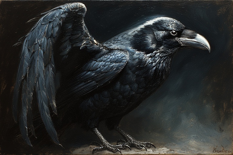 Battle Crow in Shadows