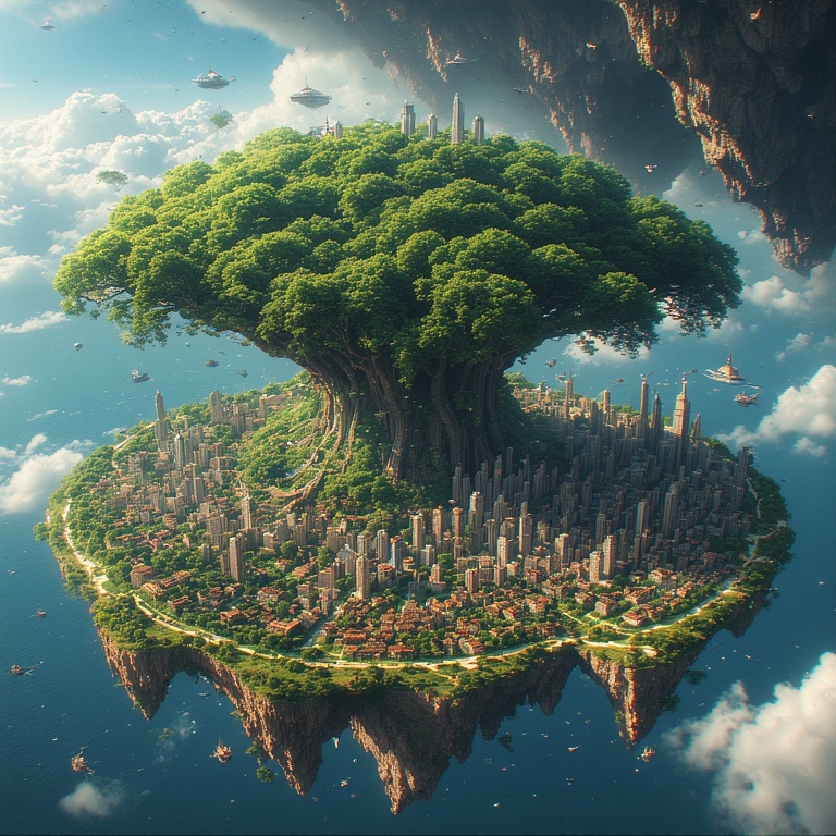 Floating Cityscapes of Elyria