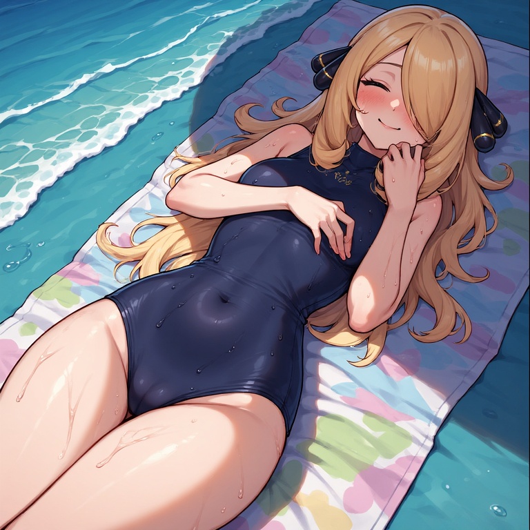 beachside beauty pose